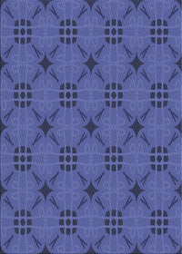 Machine Washable Transitional Sapphire Blue Rug, wshpat2984blu