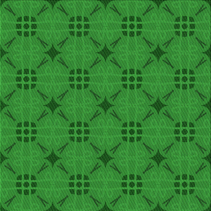Round Patterned Green Rug, pat2984grn