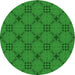 Square Machine Washable Transitional Green Rug in a Living Room, wshpat2984grn