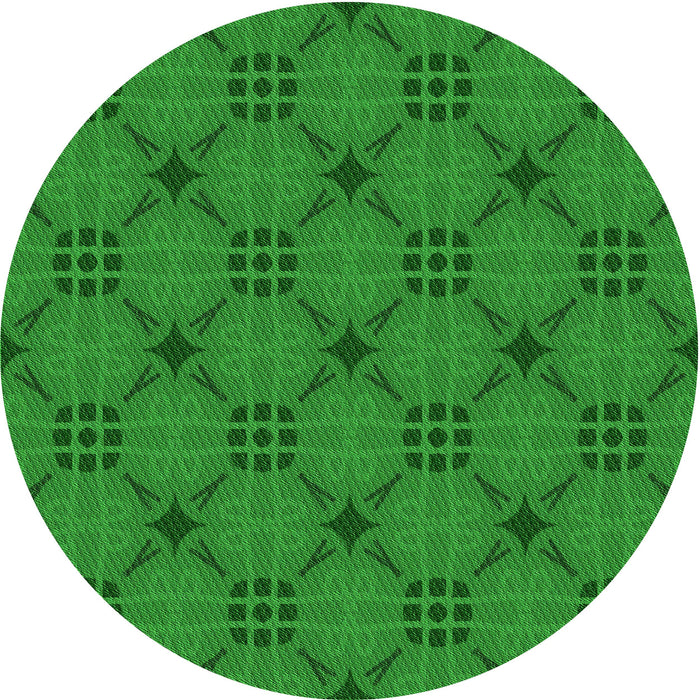 Square Patterned Green Rug, pat2984grn