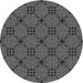 Square Patterned Silver Gray Rug, pat2984gry