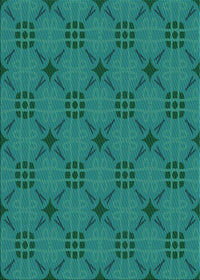 Machine Washable Transitional Dark Turquoise Green Rug, wshpat2984lblu