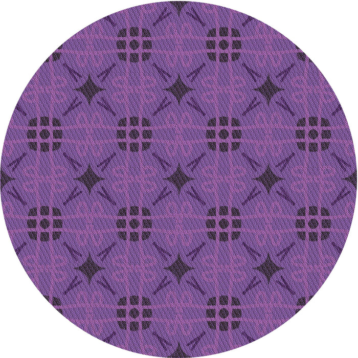 Square Machine Washable Transitional Medium Orchid Purple Rug in a Living Room, wshpat2984pur