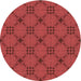 Square Machine Washable Transitional Red Rug in a Living Room, wshpat2984rd