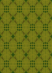 Machine Washable Transitional Dark Yellow Green Rug, wshpat2984yw