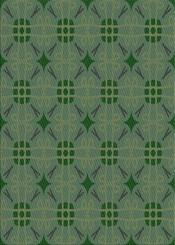 Patterned Green Novelty Rug, pat2984