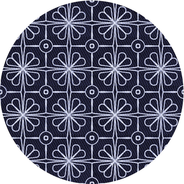 Square Patterned Periwinkle Purple Rug, pat2985blu