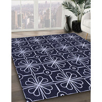 Patterned Periwinkle Purple Rug, pat2985blu