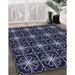 Patterned Periwinkle Purple Rug in Family Room, pat2985blu