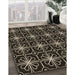 Machine Washable Transitional Black Rug in a Family Room, wshpat2985brn