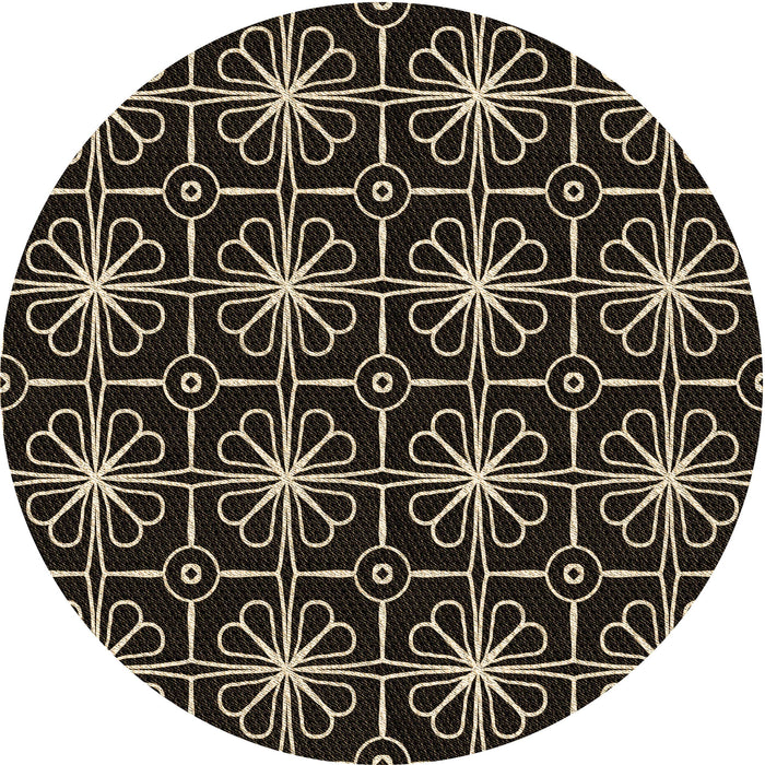 Square Machine Washable Transitional Black Rug in a Living Room, wshpat2985brn