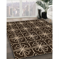 Patterned Black Brown Rug, pat2985org