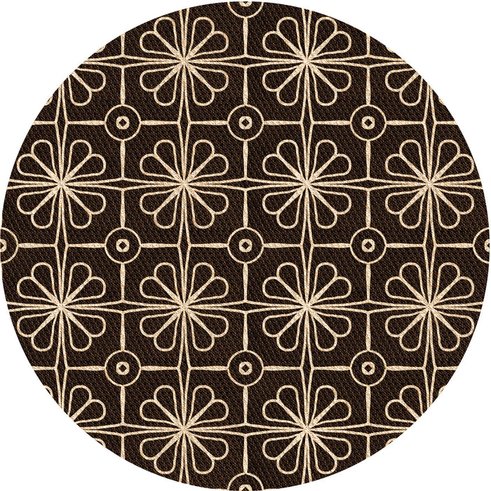 Square Patterned Black Brown Rug, pat2985org