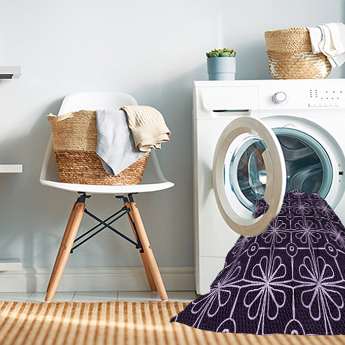 Machine Washable Transitional Lilac Purple Rug in a Washing Machine, wshpat2985pur