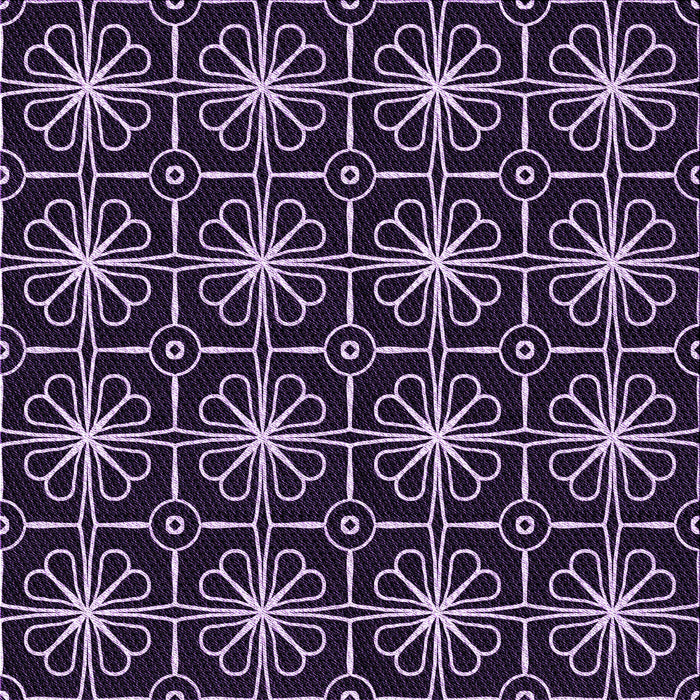 Round Patterned Lilac Purple Rug, pat2985pur