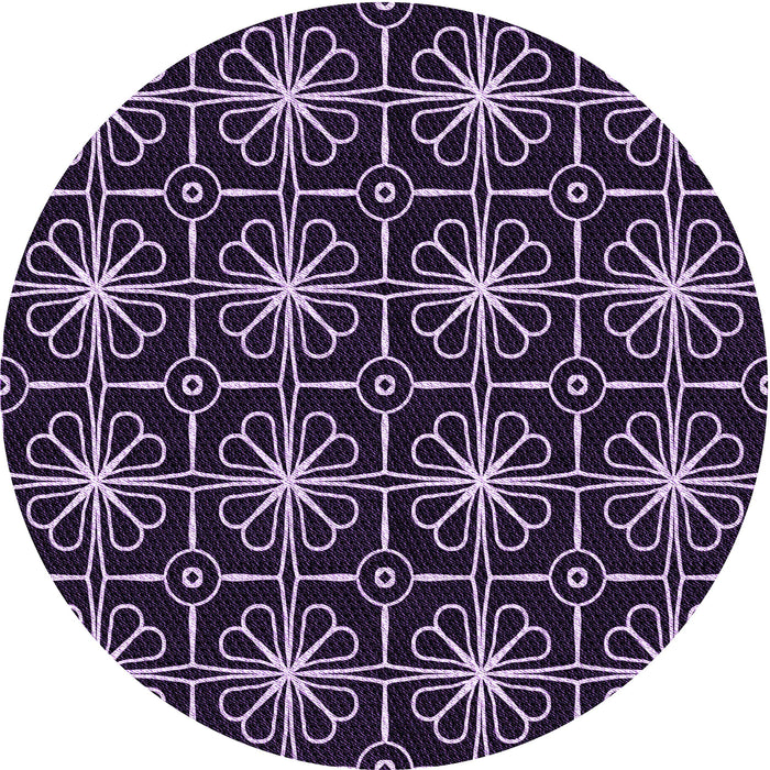 Square Patterned Lilac Purple Rug, pat2985pur