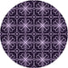 Square Patterned Lilac Purple Rug, pat2985pur