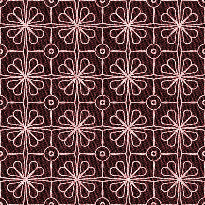 Round Machine Washable Transitional Chocolate Brown Rug, wshpat2985rd