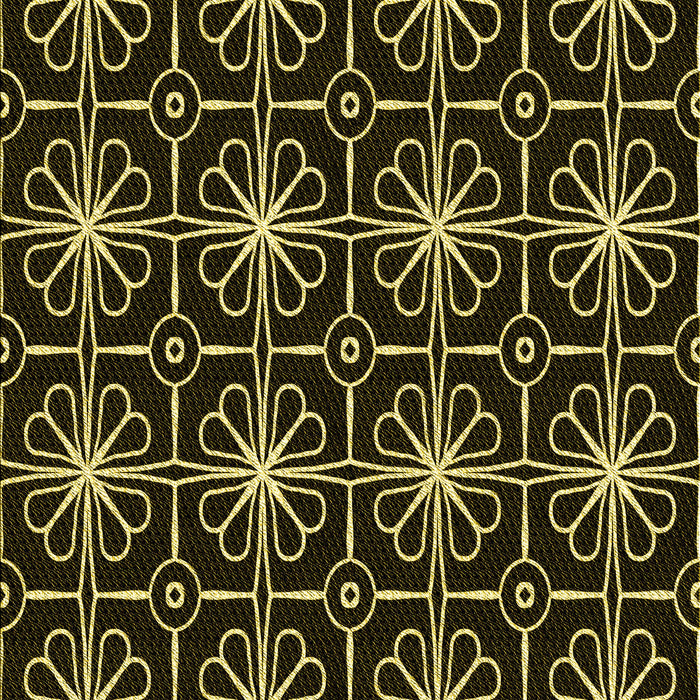 Patterned Black Rug, pat2985yw