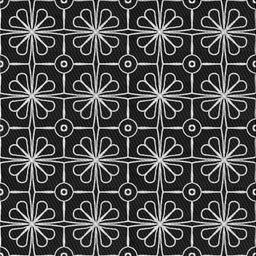 Square Patterned Black Novelty Rug, pat2985