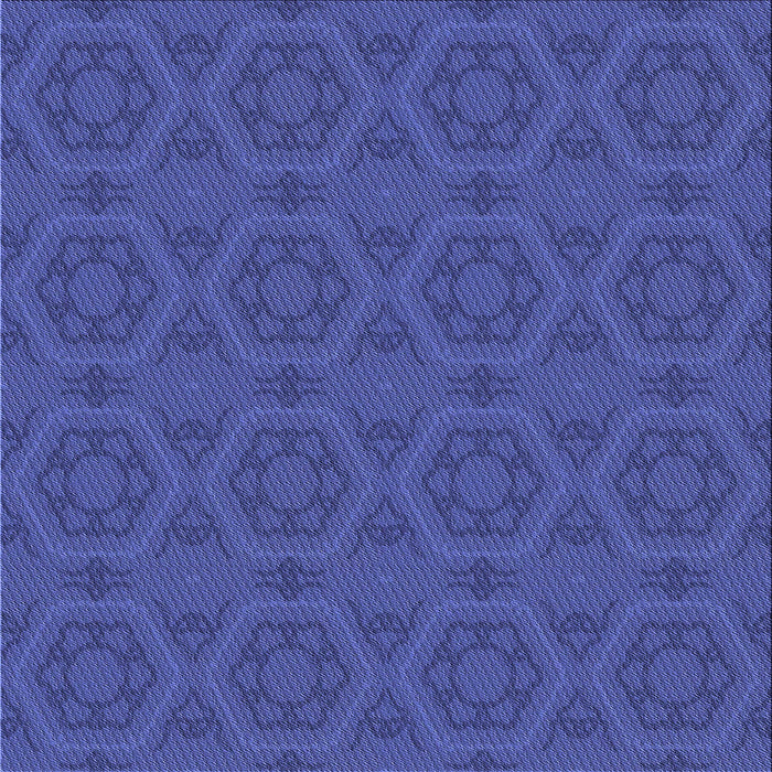 Round Patterned Sapphire Blue Rug, pat2986blu