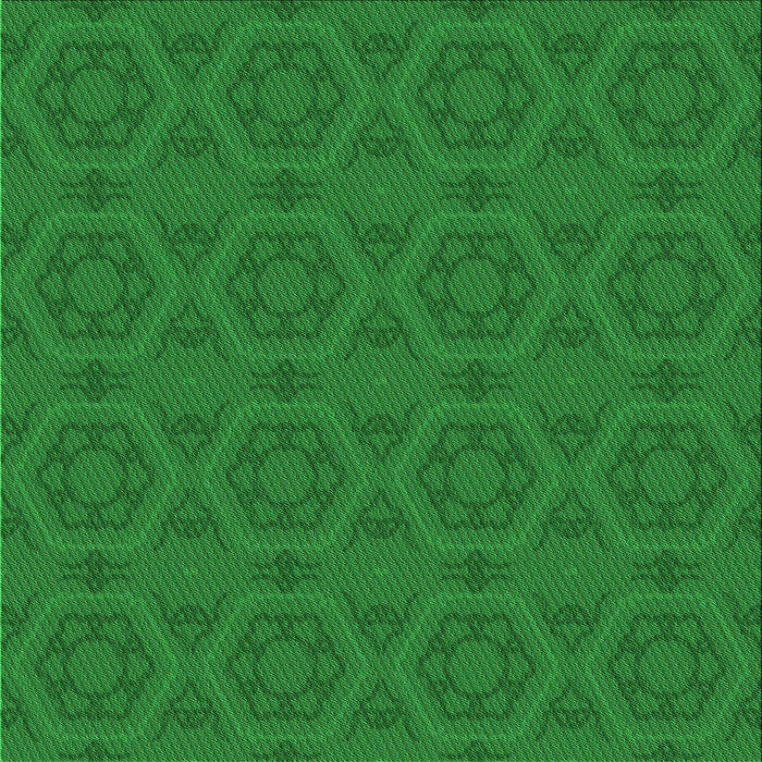 Round Patterned Green Rug, pat2986grn