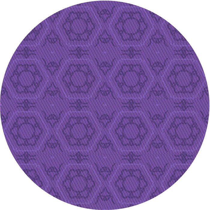 Square Machine Washable Transitional Amethyst Purple Rug in a Living Room, wshpat2986pur