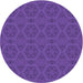 Square Machine Washable Transitional Amethyst Purple Rug in a Living Room, wshpat2986pur