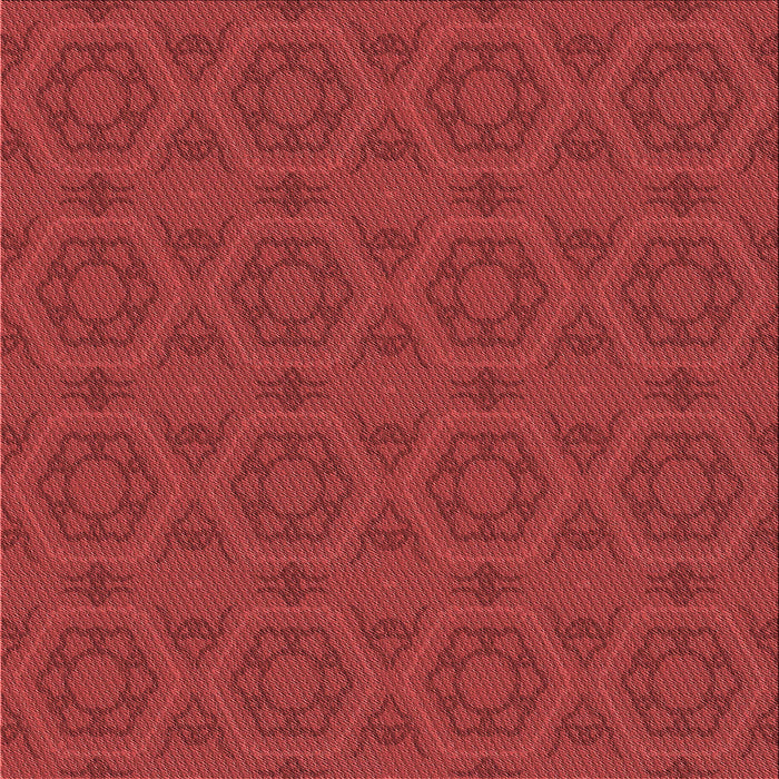 Round Patterned Red Rug, pat2986rd