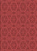 Machine Washable Transitional Red Rug, wshpat2986rd