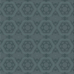 Square Patterned Slate Gray Novelty Rug, pat2986
