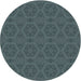 Sideview of Patterned Slate Gray Novelty Rug, pat2986