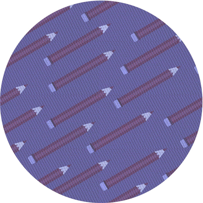 Square Patterned Light Slate Blue Rug, pat2987blu