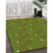 Machine Washable Transitional Antique Bronze Green Rug in a Family Room, wshpat2987grn