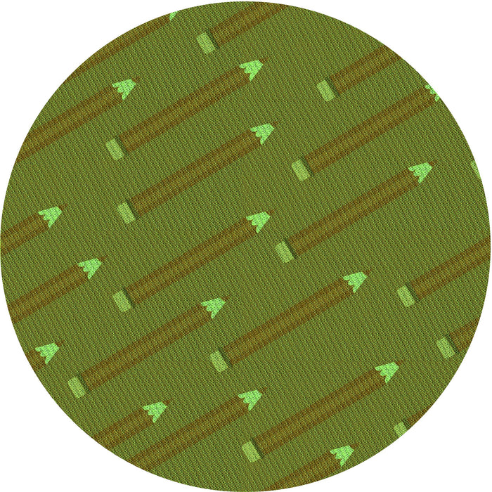 Square Patterned Antique Bronze Green Rug, pat2987grn