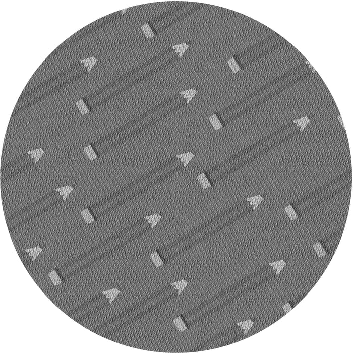 Square Patterned Gray Rug, pat2987gry