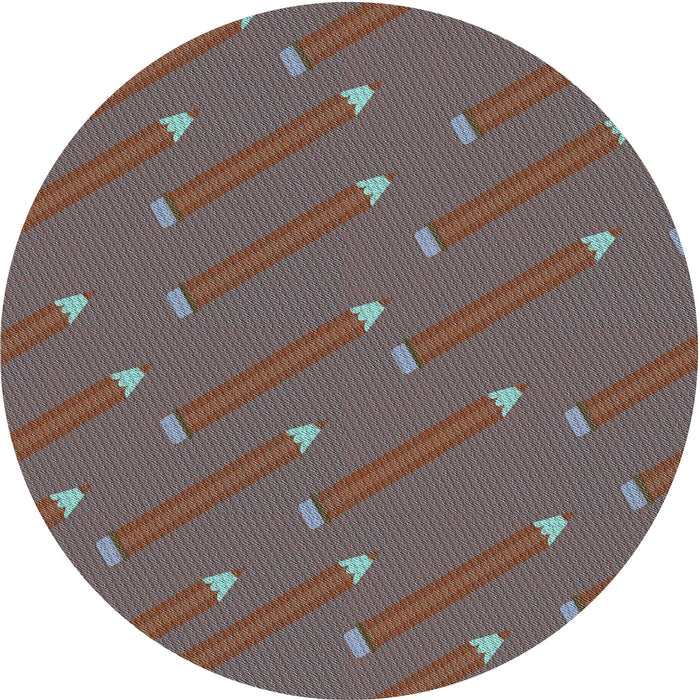 Square Patterned Granite Gray Rug, pat2987lblu