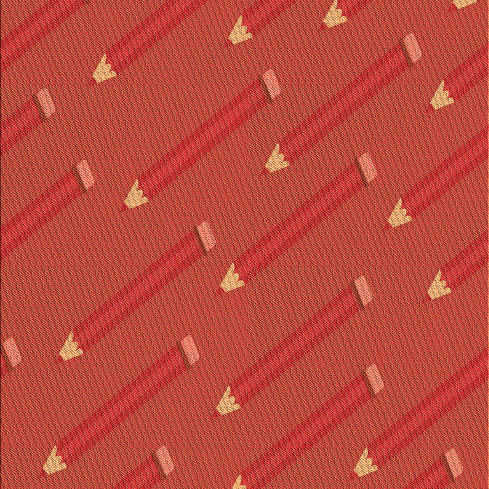 Patterned Orange Red Orange Rug, pat2987org