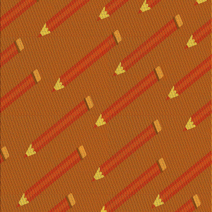 Patterned Neon Orange Rug, pat2987yw