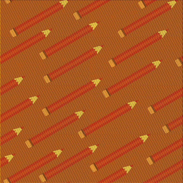 Round Patterned Neon Orange Rug, pat2987yw