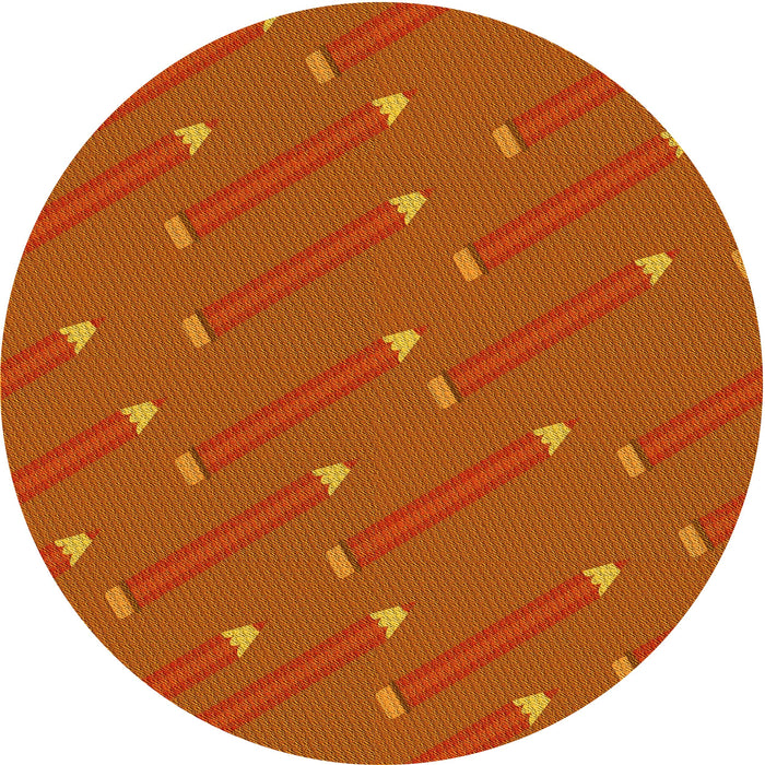 Square Machine Washable Transitional Neon Orange Rug in a Living Room, wshpat2987yw