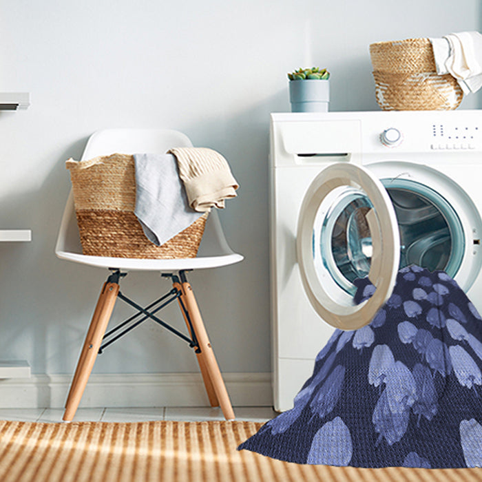 Machine Washable Transitional Blue Rug in a Washing Machine, wshpat2988blu