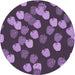 Square Patterned Plum Purple Rug, pat2988pur