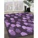 Machine Washable Transitional Plum Purple Rug in a Family Room, wshpat2988pur