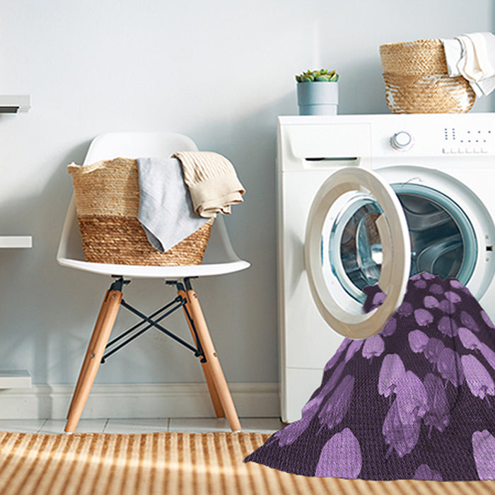 Machine Washable Transitional Plum Purple Rug in a Washing Machine, wshpat2988pur