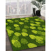 Machine Washable Transitional Pistachio Green Rug in a Family Room, wshpat2988yw