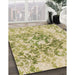 Machine Washable Transitional Brown Gold Rug in a Family Room, wshpat2989brn