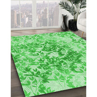 Patterned Green Rug, pat2989grn