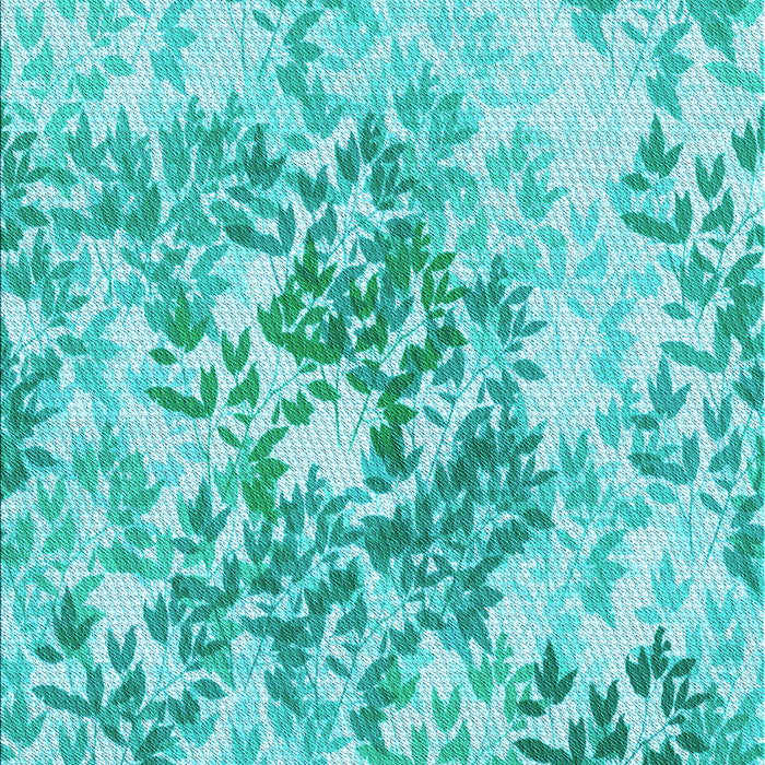 Machine Washable Transitional Turquoise Green Rug, wshpat2989lblu
