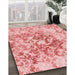 Machine Washable Transitional Pink Rug in a Family Room, wshpat2989rd